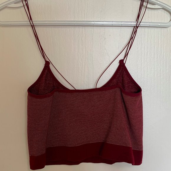 Urban Outfitters, cropped maroon tank top, medium - Picture 2 of 2
